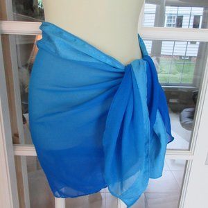 Beautiful ocean blue never worn beach Pareo for over swimsuits